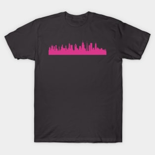 Chicago skyline pink T-Shirt